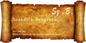 Szalók Brigitta névjegykártya
